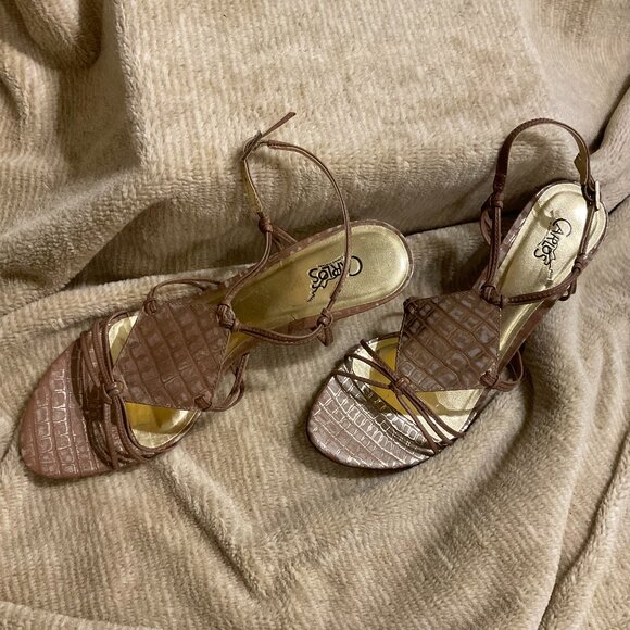 Carlos Sandal Heels - Size 9.5 - 2.5" Heel - Picture 1 of 3